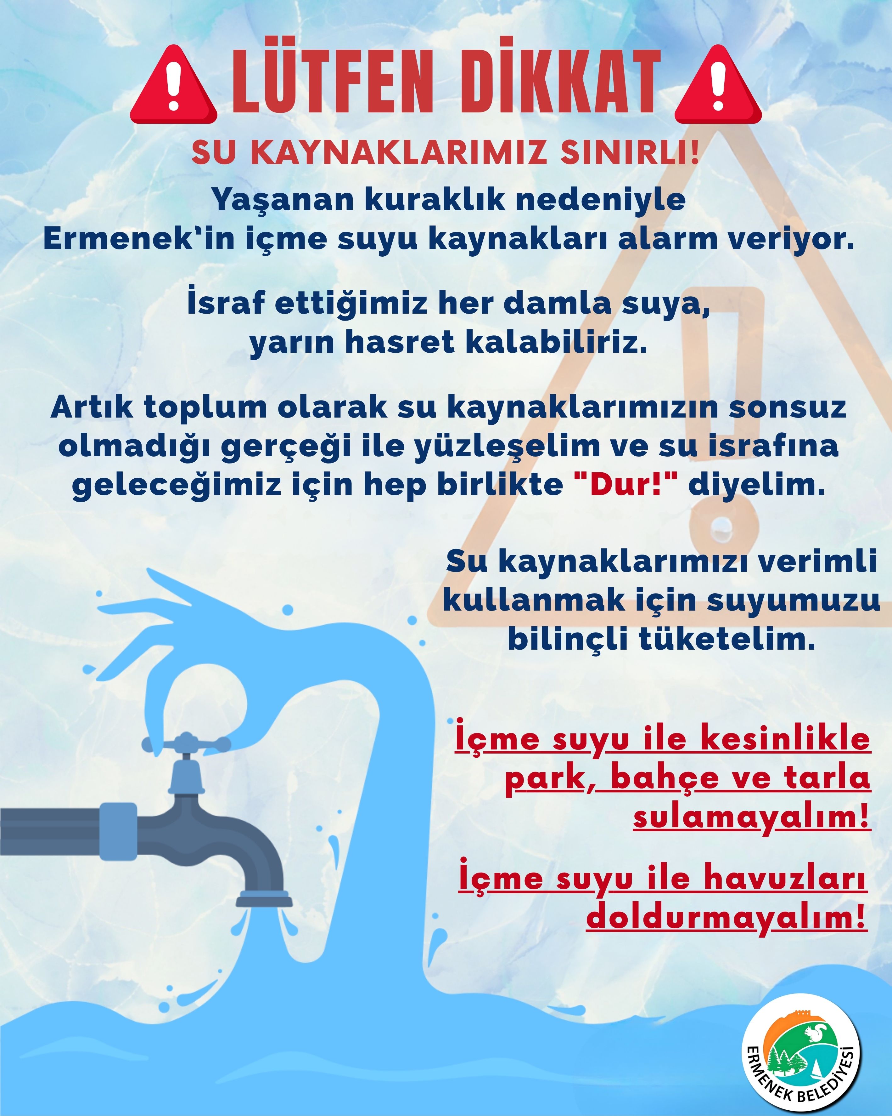 Su uyarısı 